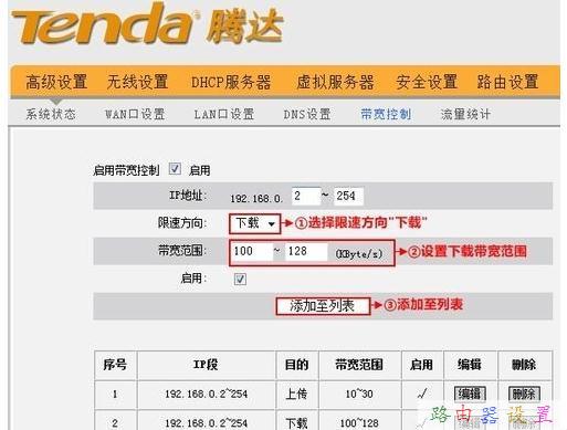 Tenda無線路由器怎么限制別人網速